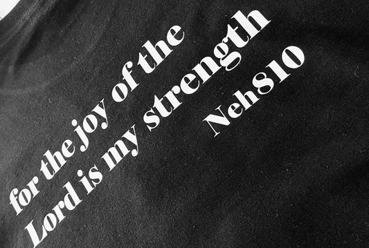 NEHEMIAH 8:10 HOODIE SILVER LOGO